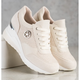 SHELOVET Light Wedge Sneakers beige 2