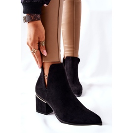 PS1 Women's Suede Boots With Cutouts Black Noel 1