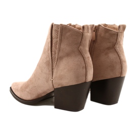 FB2 Women's Boots On High Heel Beige Loud 19051-11 5