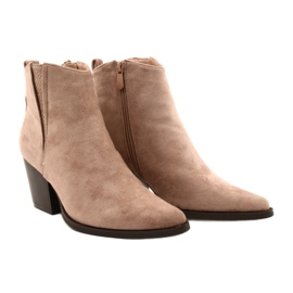 FB2 Women's Boots On High Heel Beige Loud 19051-11 6