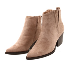 FB2 Women's Boots On High Heel Beige Loud 19051-11 4