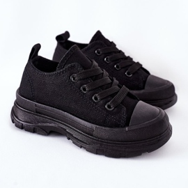 FR1 Children's Black Sneakers Travel Time 2
