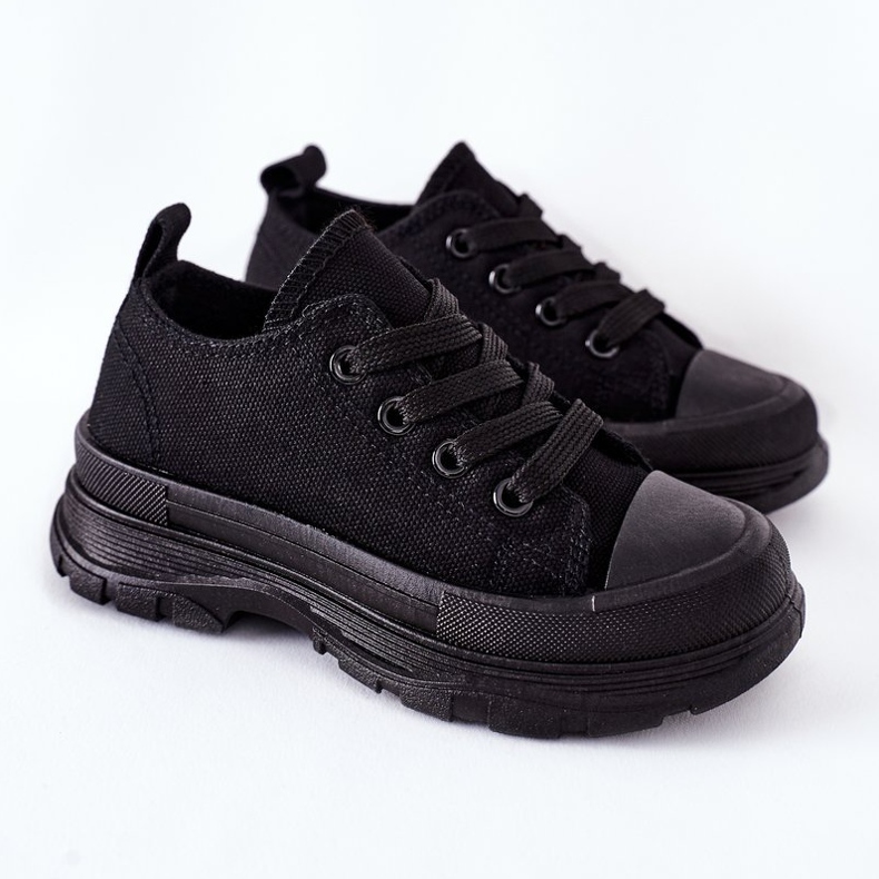 FR1 Children's Black Sneakers Travel Time 2