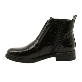 Patent ankle boots with animal pattern Sergio Leone BT400 Black 4
