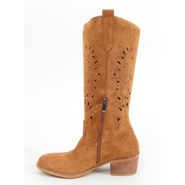 Camel RT89959 Camel openwork boots brown 1