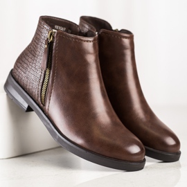 Clowse Casual Snake Print boots brown 2