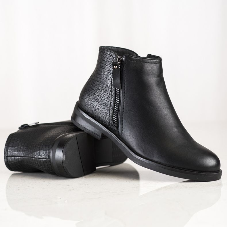 Clowse Casual Snake Print boots black 1