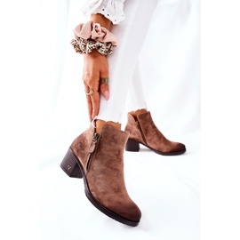 Vinceza Women's Boots Suede Beige Bellarena brown 2
