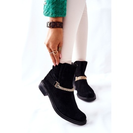 Women's Leather Boots Nicole Black Dome 1