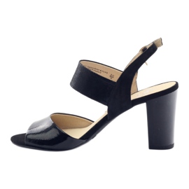 Caprice patent sandals women's shoes 28307 black 2 Caprice patent sandals women's shoes 28307 black 2
