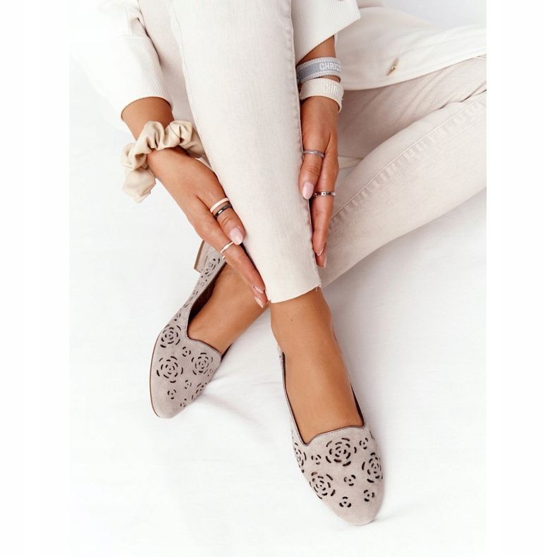 Openwork Loafers Sergio Leone BL627 Cappuccino grey 3