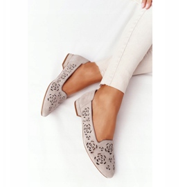 Openwork Loafers Sergio Leone BL627 Cappuccino grey 4