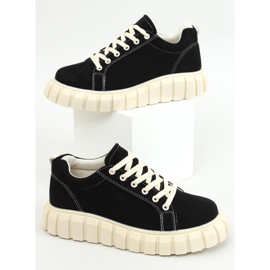 Black sneakers with a thick sole 85-737 Black 1