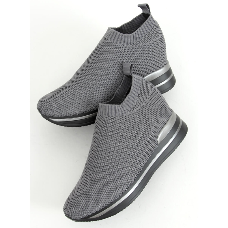 Gray RQ316 Gray wedge sport shoes grey 1