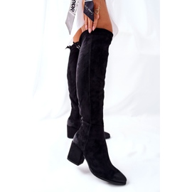 Vinceza Women's Boots On Heel Suede Black Corrig 1