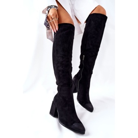 Vinceza Women's Boots On Heel Suede Black Corrig 3