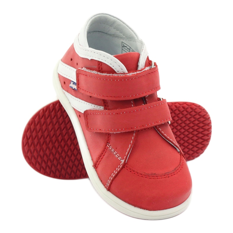 Hugotti leather shoes with red Velcro 3