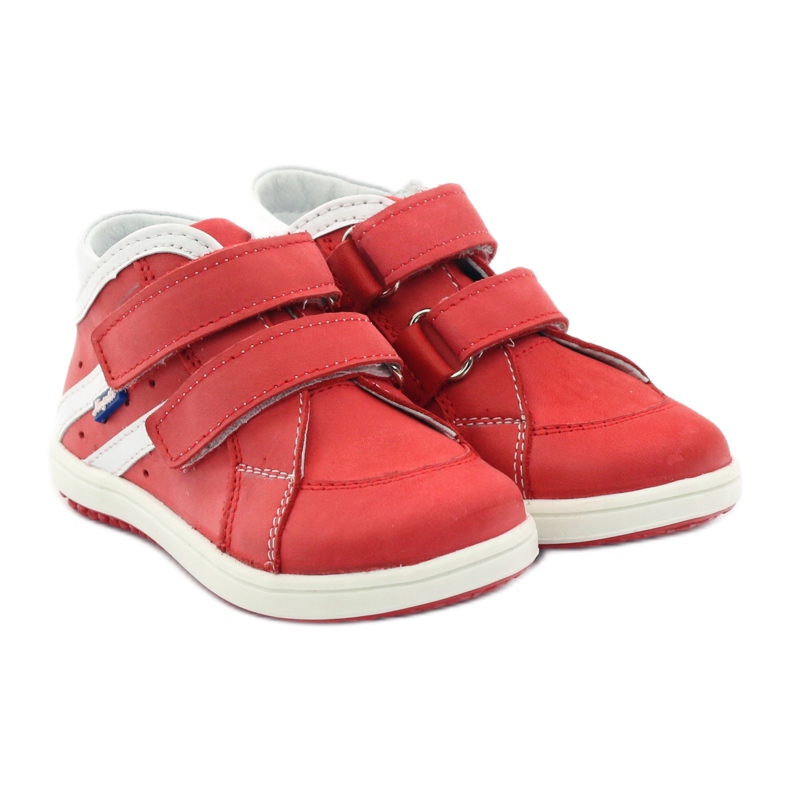 Hugotti leather shoes with red Velcro 4