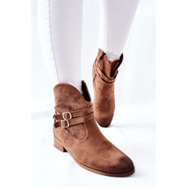 Vinceza Women's Suede Warm Boots Beige Castlerock brown 2