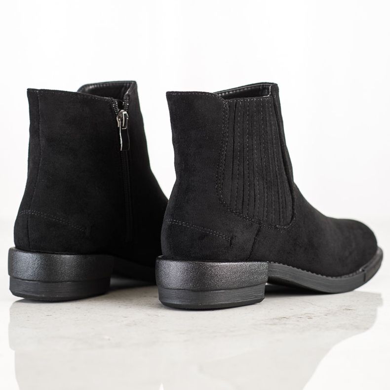 SHELOVET Classic boots on a flat heel black 1