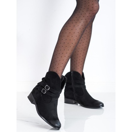 VINCEZA cowboy boots with buckles black 2