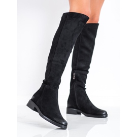 Casual suede VINCEZA boots black 1