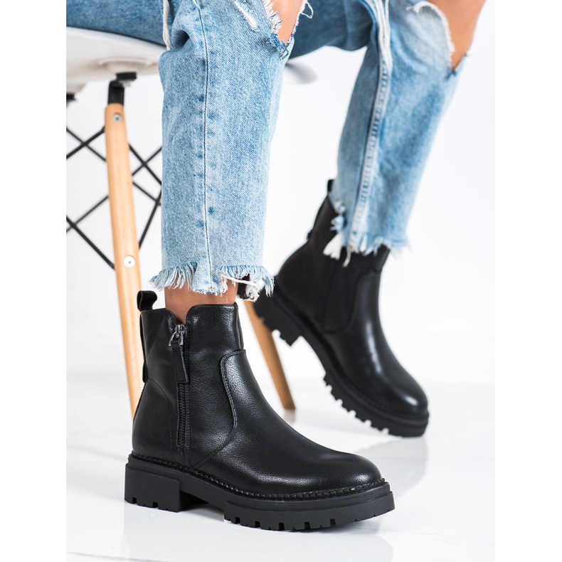 Evento Comfortable boots with a zipper black 2