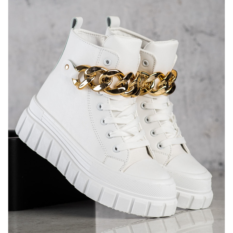 Seastar High-top Sneakers With Chain white 1