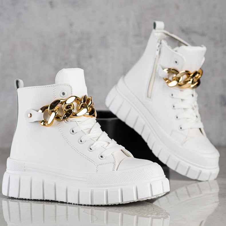 Seastar High-top Sneakers With Chain white 2