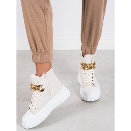 Seastar High-top Sneakers With Chain beige 1