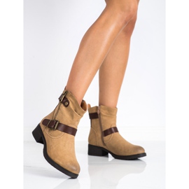 Sabatina Brown Eco Leather Worker Boots 2