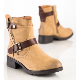 Sabatina Brown Eco Leather Worker Boots 1
