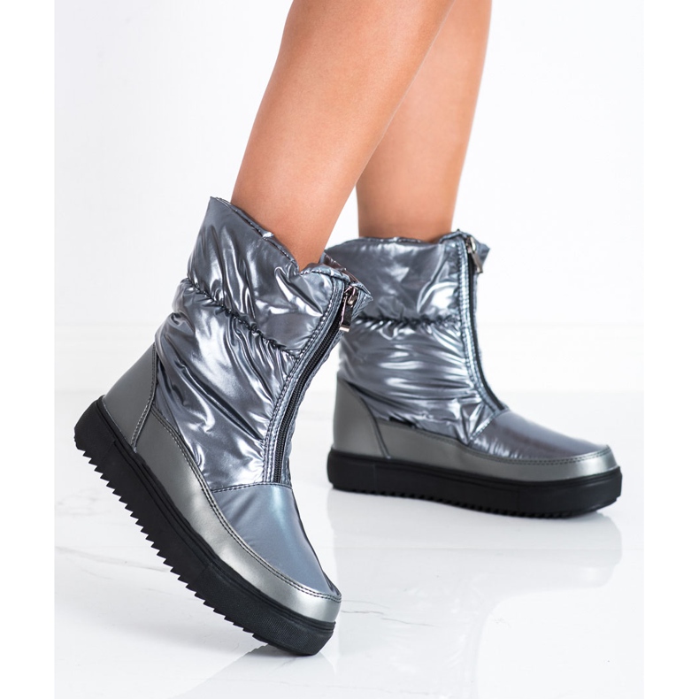 S. BARSKI Srebrne Śniegowce S.BARSKI grey 2