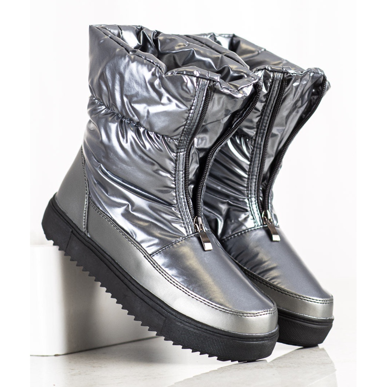 S. BARSKI Srebrne Śniegowce S.BARSKI grey 1