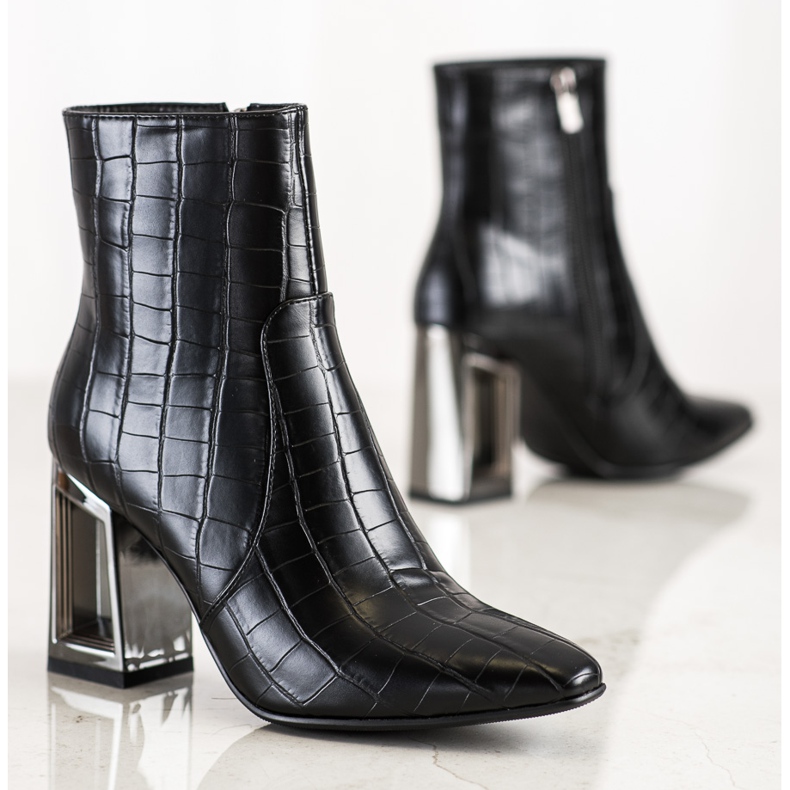 S. BARSKI Boots With Decorative Heel S.BARSKI black 1