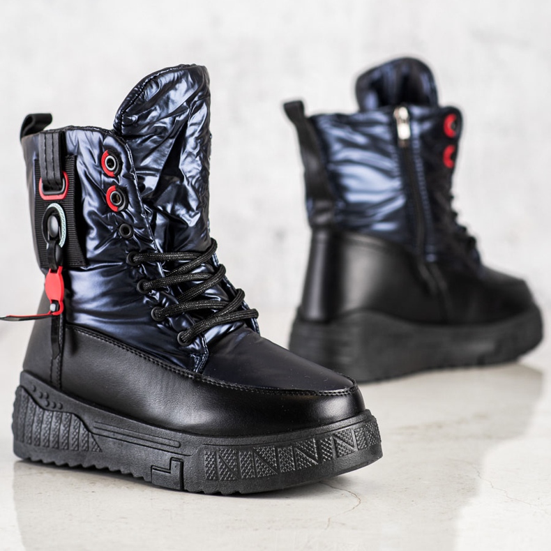 Seastar Warm Snow Boots On The Platform black navy blue 1