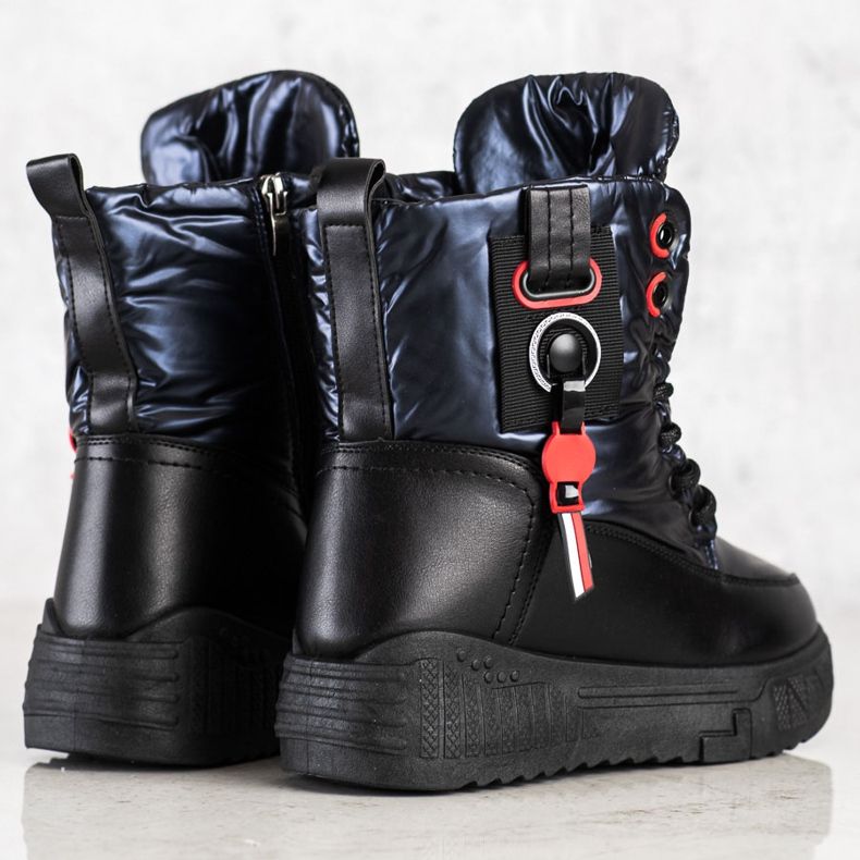 Seastar Warm Snow Boots On The Platform black navy blue 2