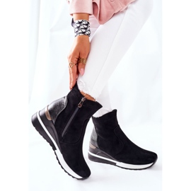 Vinceza Women's boots on a wedge Black Greenfort 2