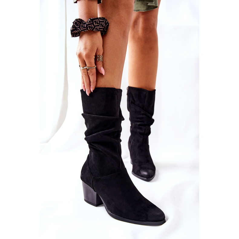 Vinceza Women's Suede Black Ranafast boots 2 Vinceza Women's Suede Black Ranafast boots 2