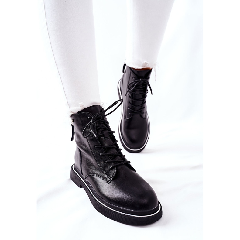 Women's Leather Boots GOE II2N4014 Black 2