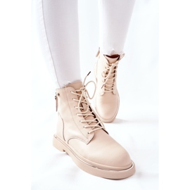 Women's Leather Boots GOE II2N4015 Beige 2