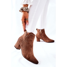 Vinceza Women's Boots Suede Beige Brinlack brown 2