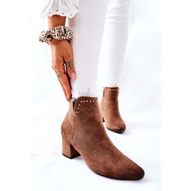 Vinceza Women's Boots Suede Beige Brinlack brown 1