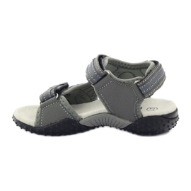 American Club Velcro sandals with an American 1618 gray leather insert grey blue 2