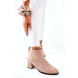 Vinceza Women's Suede Boots Beige Ardmore 1