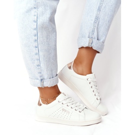 Women's Leather Sneakers Big Star DD274583 White-Copper 1