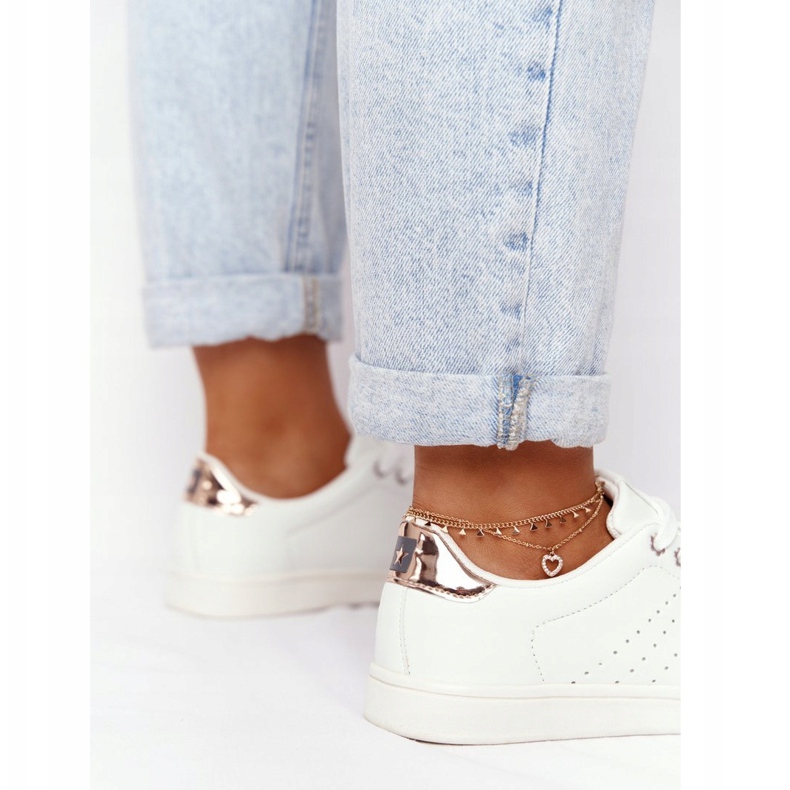 Women's Leather Sneakers Big Star DD274583 White-Copper 3