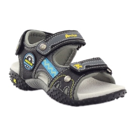 American Club Velcro sandals with an American 1618 leather insert ['yellow, 'gray', 'black'] grey 1