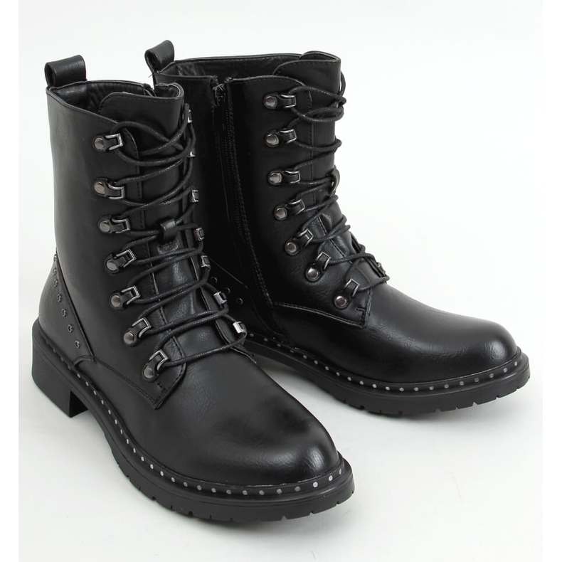 Black XJ-53 Black workery boots 1