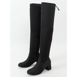 Over-the-knee boots with a flexible upper black RF297-1 Black 1